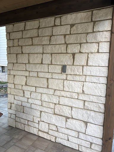 Customer photo of the re-grouted stone wall